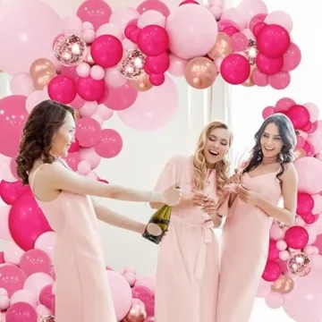 Rose Pink Balloon Arch Kit for Parties and Celebrations