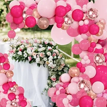 Rose Pink Balloon Arch Kit for Parties and Celebrations