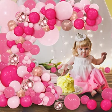 Rose Pink Balloon Arch Kit for Parties and Celebrations