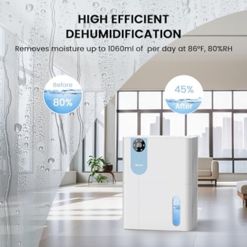 VEWIOR 152 OZ Dehumidifier for Home and Office Use