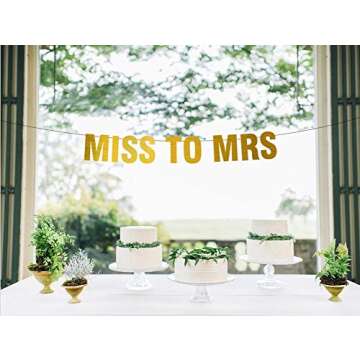 From Mrs To Miss Banner Bride Banner Bachelorette Party Decorations Wedding Shower Miss To Mrs Sign Engagement Party Banners Bridal Shower Wedding Photo Anniversary Gifts Soon To Be Mrs