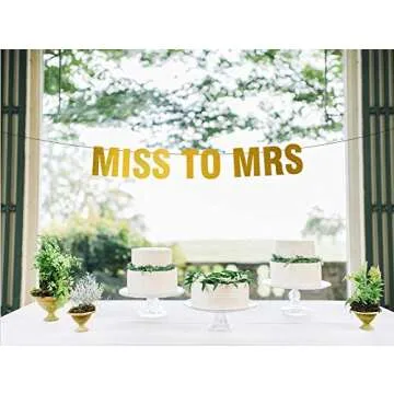 From Mrs To Miss Banner Bride Banner Bachelorette Party Decorations Wedding Shower Miss To Mrs Sign Engagement Party Banners Bridal Shower Wedding Photo Anniversary Gifts Soon To Be Mrs
