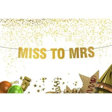 From Mrs To Miss Banner Bride Banner Bachelorette Party Decorations Wedding Shower Miss To Mrs Sign Engagement Party Banners Bridal Shower Wedding Photo Anniversary Gifts Soon To Be Mrs