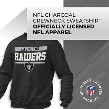 NFL Long Sleeve Crewneck Sweatshirt for Raiders Fans