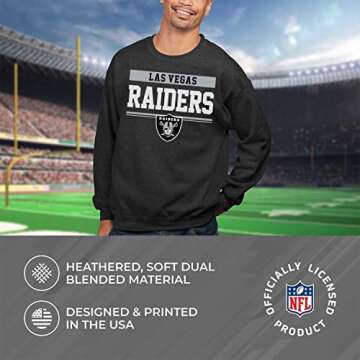 NFL Long Sleeve Crewneck Sweatshirt for Raiders Fans