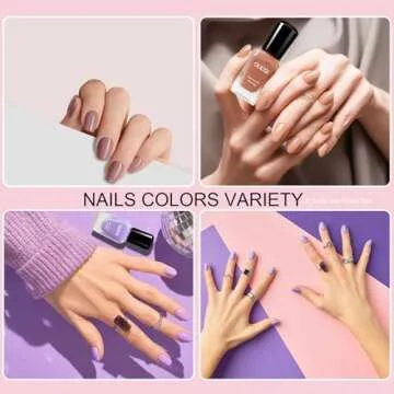 OUL'ISI Vibrant Peel-Off Nail Polish Set for Effortless Nail Art