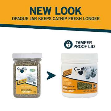 OurPet's Premium Catnip - 1.25 oz Jar of High Potency Catnip - 100% North American Grown
