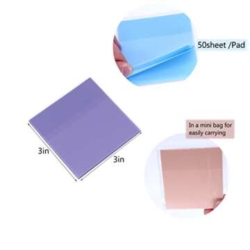 12 Pads Transparent Sticky Note,600 Pcs 3x3in,Clear Sticky Notes,See Through Sticky Notes,Suitable for Annotation Books,Page Markers,Index,Bible Study Supplies(Candy Color)