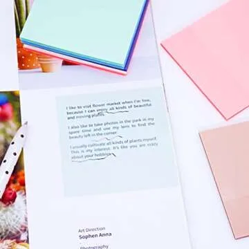 12 Pads Transparent Sticky Note,600 Pcs 3x3in,Clear Sticky Notes,See Through Sticky Notes,Suitable for Annotation Books,Page Markers,Index,Bible Study Supplies(Candy Color)