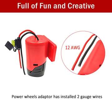 Durable 12V Battery Adapter with Fuse for DIY Fun