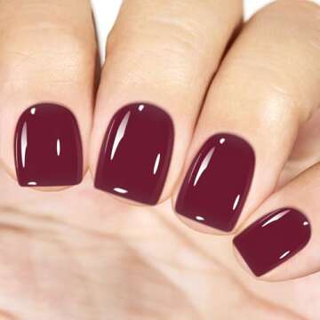 Vishine Gelpolish Professional Manicure Salon UV LED Soak Off Gel Nail Polish Varnish Color Dark Red(1336)