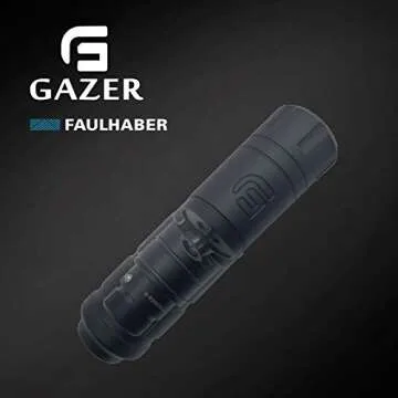 EZ Rotary Tattoo Machine - 3.0/3.5mm Strokes Tattoo Pen Machine with FAULHABER motor Tattoo Gun Equipment Needle Cartridges for Professional Tattoo Supply (Matte Black)