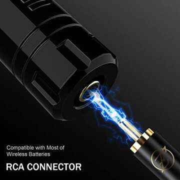 EZ Rotary Tattoo Machine - 3.0/3.5mm Strokes Tattoo Pen Machine with FAULHABER motor Tattoo Gun Equipment Needle Cartridges for Professional Tattoo Supply (Matte Black)