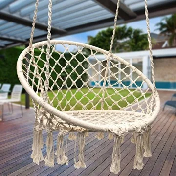 Sorbus Boho Swing Chair - Premium Hanging Hammock for All
