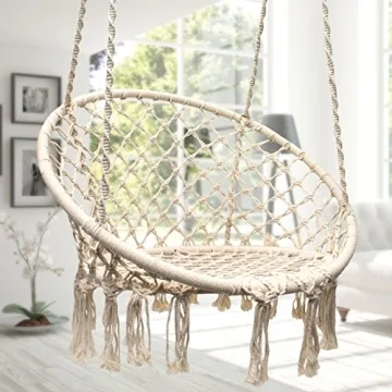 Sorbus Boho Swing Chair - Premium Hanging Hammock for All