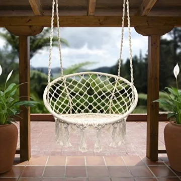 Sorbus Boho Swing Chair - Premium Hanging Hammock for All