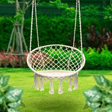 Sorbus Boho Swing Chair - Premium Hanging Hammock for All