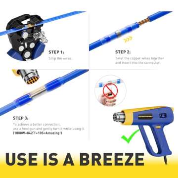 Haisstronica 120PCS Weatherproof Solder Seal Connectors