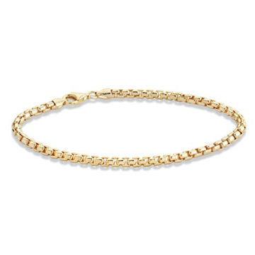 Shop Miabella’s Solid Gold over Silver Bracelet for Men