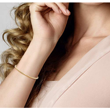 Shop Miabella’s Solid Gold over Silver Bracelet for Men