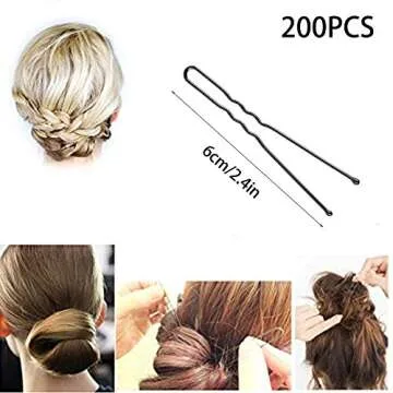 ICYANG 200Pcs U Shape Bobby Pins for Thick Hair