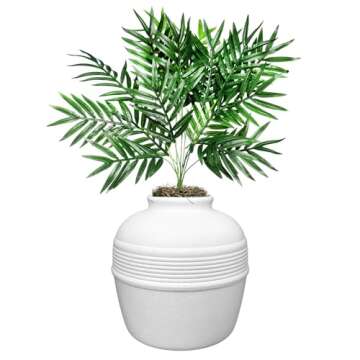 Good Pet Stuff Hidden Litter Box Base Kit, Round Enclosed Cat Planter Furniture with Fake Plant, Hoo...