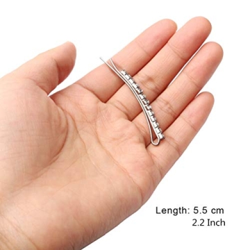 Chic Rhinestone Bobby Pins for Women - 12 Pack Silver Clips