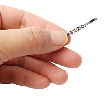 Chic Rhinestone Bobby Pins for Women - 12 Pack Silver Clips