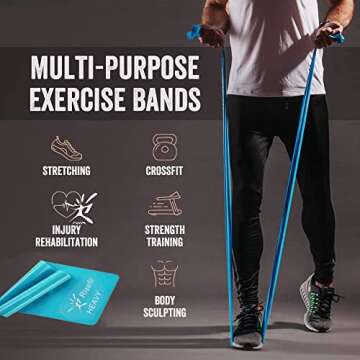 Therapy Flat Resistance Bands Set for Fitness & Rehab