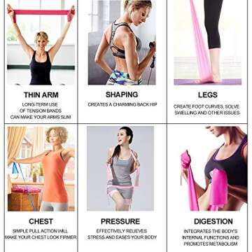 Therapy Flat Resistance Bands Set for Fitness & Rehab