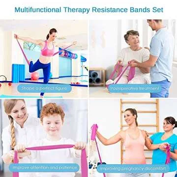 Therapy Flat Resistance Bands Set for Fitness & Rehab