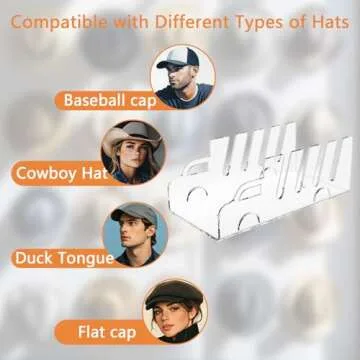 Liatinbo 2 Pack Acrylic Hat Rack for Baseball Caps