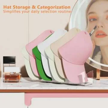 Liatinbo 2 Pack Acrylic Hat Rack for Baseball Caps