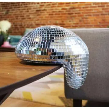 NPW Melted Disco Ball Decor, 7.5" Mirror Ball Home Decor, Melted Disco Ball Aesthetic Home Decor Shelf Decor, Maximalist Decor Last Disco Bachelorette Party Gifts for Her
