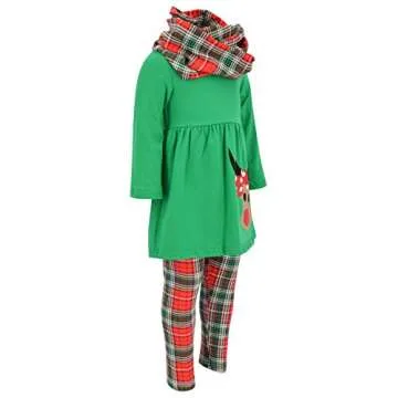 Unique Baby Girls Christmas Reindeer Legging Set Outfit