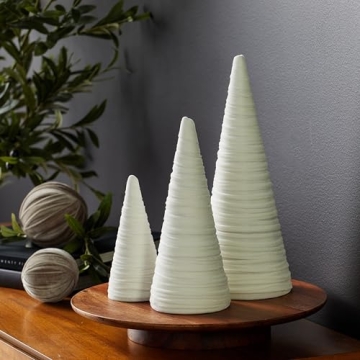 Light Ivory Velvet Cones - Artisan Decor for Every Occasion