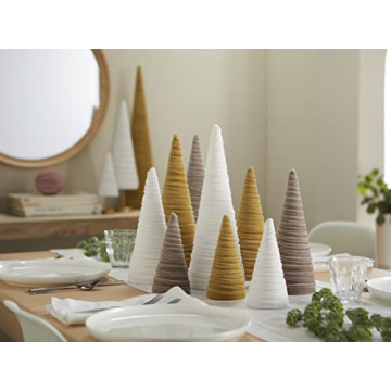 Light Ivory Velvet Cones - Artisan Decor for Every Occasion