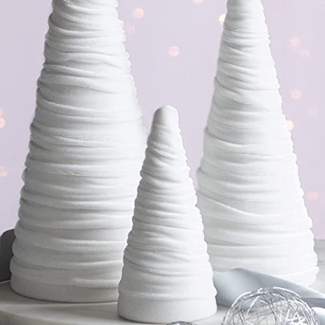 Light Ivory Velvet Cones - Artisan Decor for Every Occasion