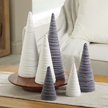 Light Ivory Velvet Cones - Artisan Decor for Every Occasion