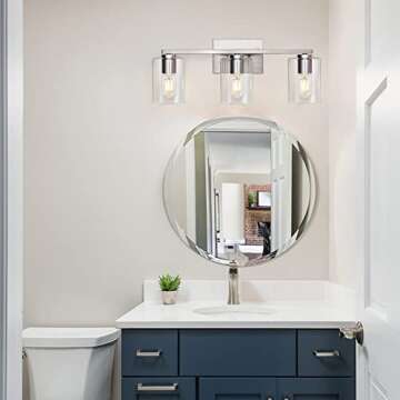 Elegant DRNANLIT 3-Light Vanity Light Fixture for Home