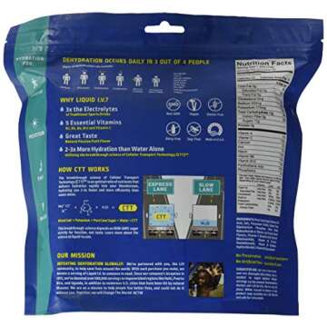 Liquid I.V.Hydration Multiplier,Electrolyte Powder,Easy Open Packets,Supplement Drink Mix(Passion Fr...
