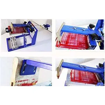 TECHTONGDA 8x10 Inches Cylindrical Screen Printing Machine for 6.7 Inches Diameter Cylinder Silk Screen Printing Press for Pen Cup Bottle