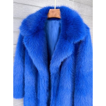Vickstco Fluffy Black Faux Fur Long Outwear Parka Coat