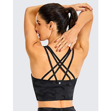 CRZ YOGA Women's Longline Sports Bra - Stylish & Comfortable