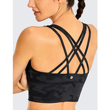 CRZ YOGA Women's Longline Sports Bra - Stylish & Comfortable