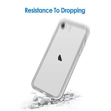 JETech iPhone SE/8/7 Case - Shockproof & Clear Back