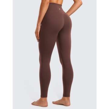 CRZ YOGA Womens Butterluxe Crossover High Waist Workout Leggings 28" - Criss Cross Full Length Gym L...