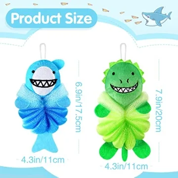 Kids Loofahs Shower Sponges Fun & Durable Bath Time Toys