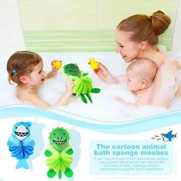 Kids Loofahs Shower Sponges Fun & Durable Bath Time Toys