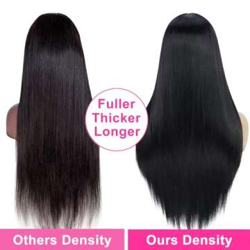 Ice Pear 28" 13x6 Lace Front Wig with 210% Density